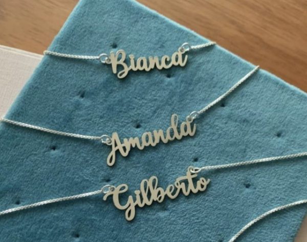 Colar Personalizado Fonte Baby Prata 925