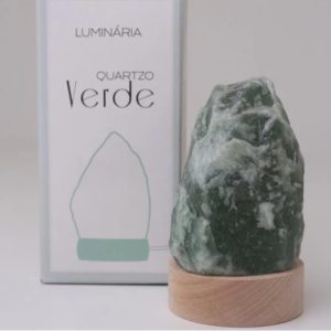 Luminária Quartzo Verde com Luz Branca